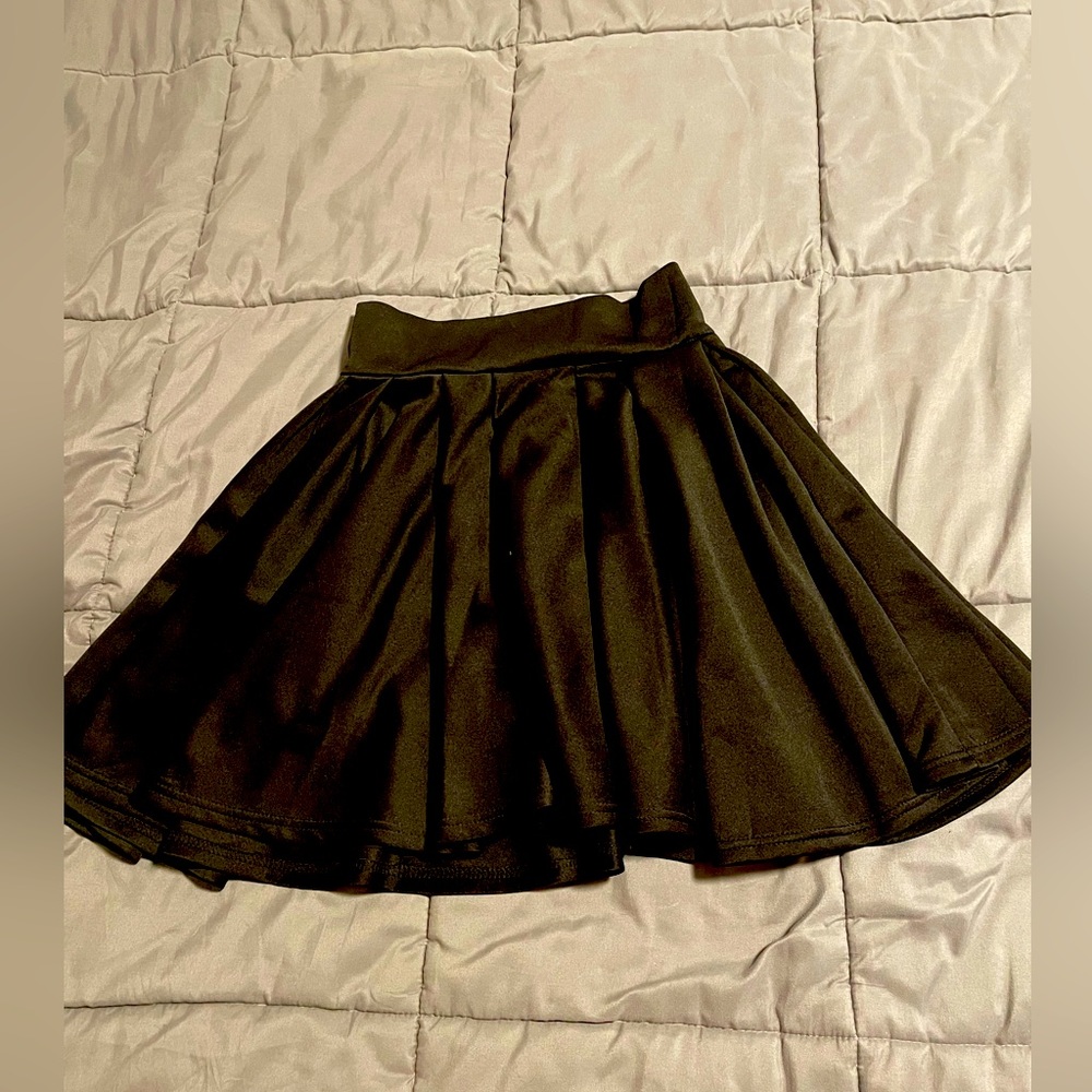 Black mini skirt